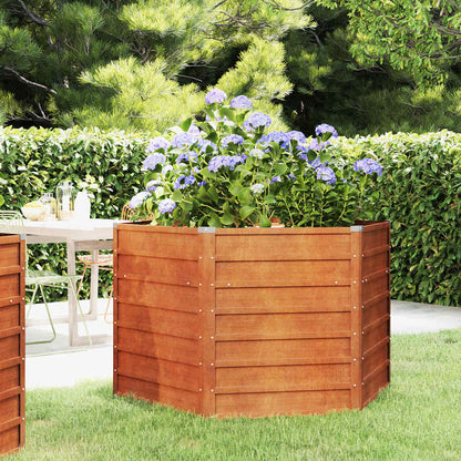 vidaXL Carré potager rouillé 129x129x77 cm Acier Corten