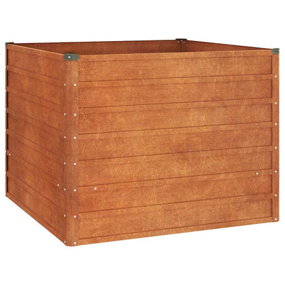 vidaXL Carré potager rouillé 100x100x77 cm Acier Corten