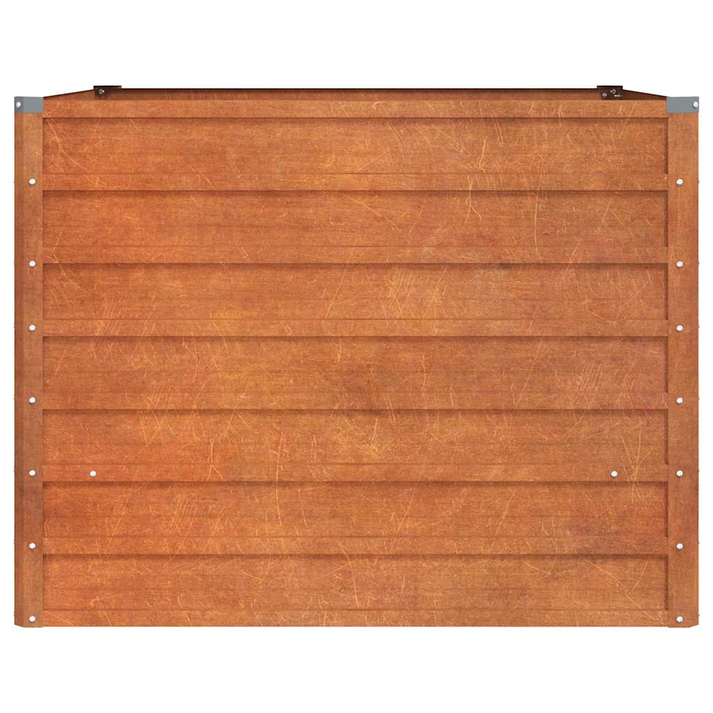 vidaXL Carré potager rouillé 100x100x77 cm Acier Corten