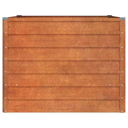 vidaXL Carré potager rouillé 100x100x77 cm Acier Corten