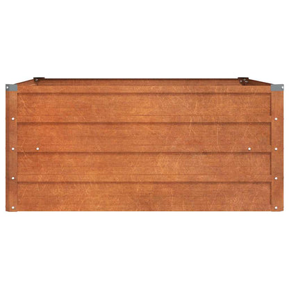 vidaXL Carré potager rouillé 100x100x45 cm Acier Corten