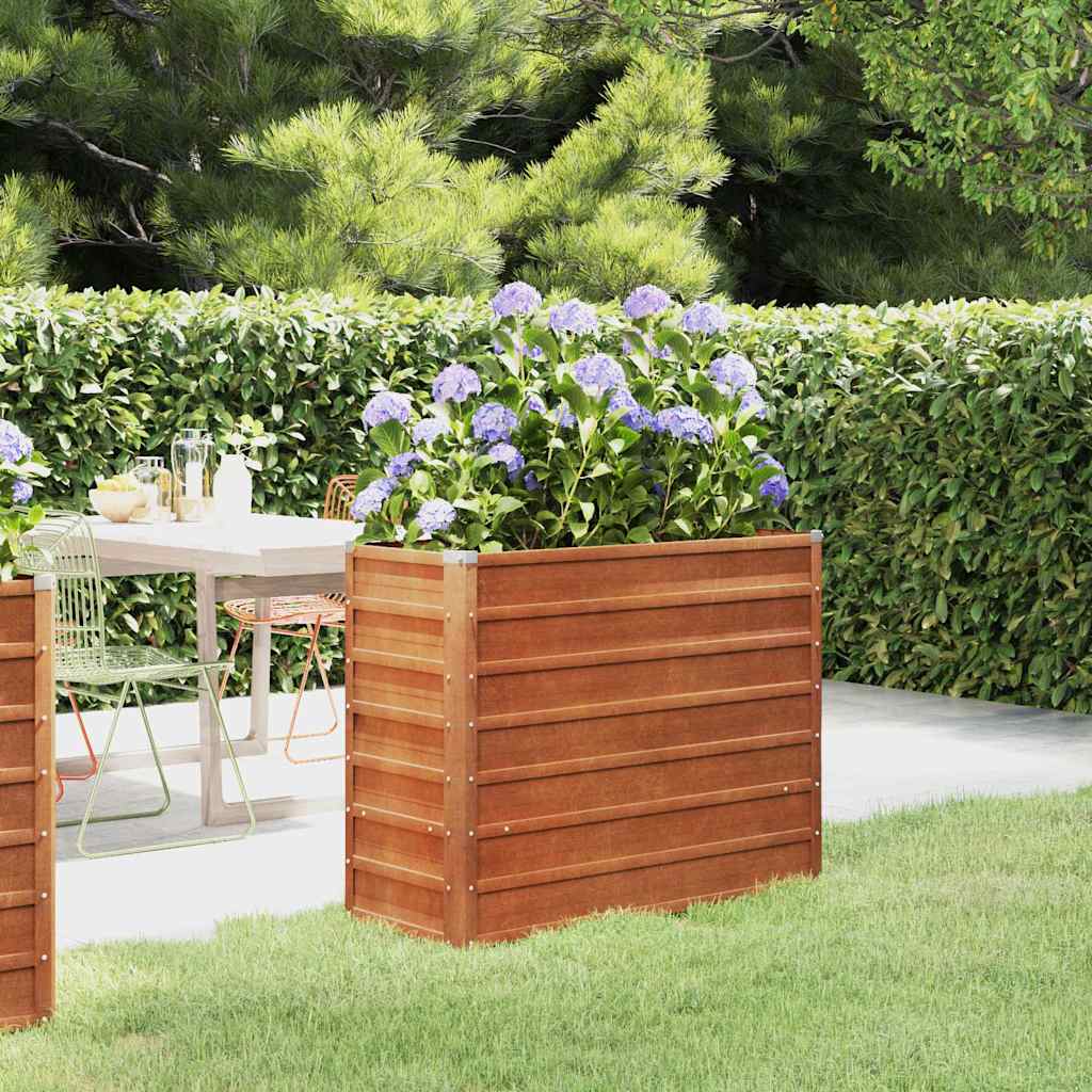 vidaXL Jardinière surélevée rouille 100x40x77 cm Acier Corten