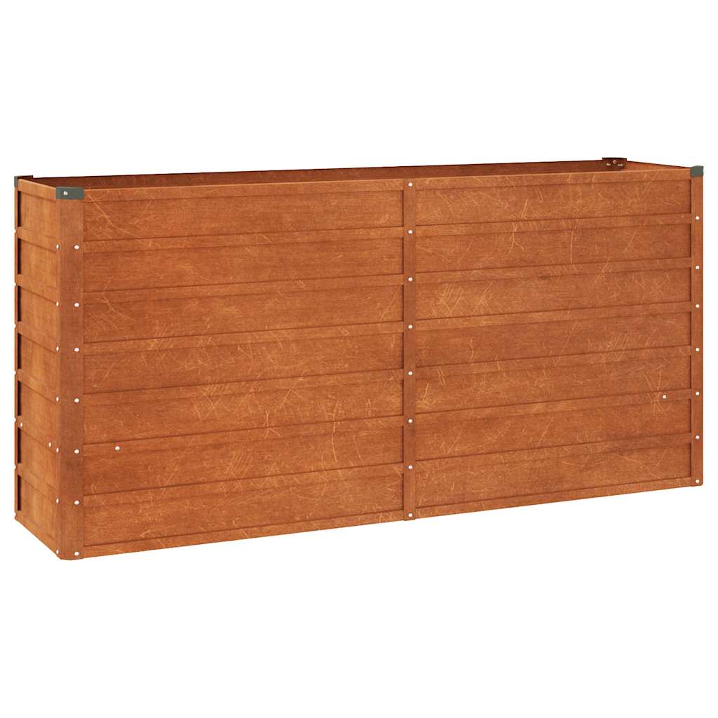 vidaXL Carré potager rouillé 160x40x77 cm Acier Corten