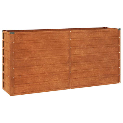 vidaXL Carré potager rouillé 160x40x77 cm Acier Corten