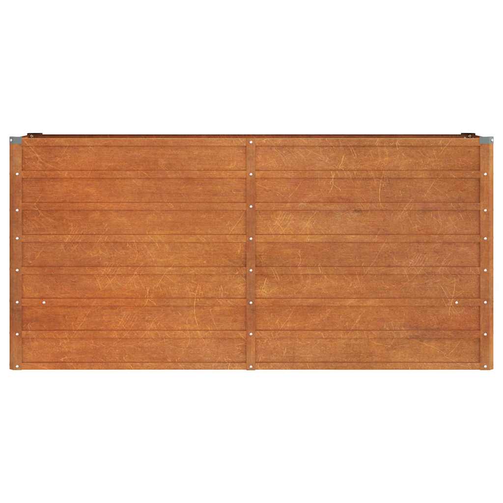 vidaXL Carré potager rouillé 160x40x77 cm Acier Corten