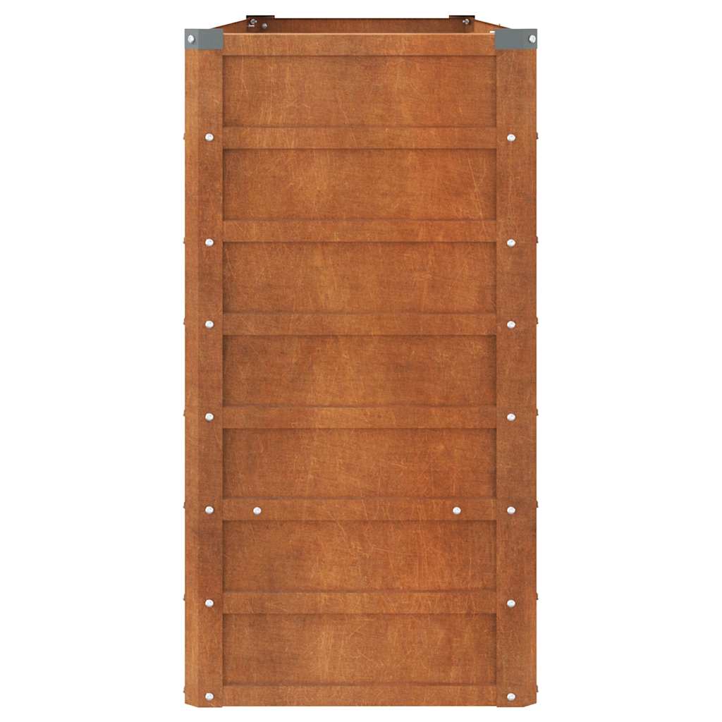 vidaXL Carré potager rouillé 160x40x77 cm Acier Corten