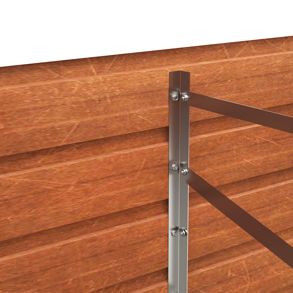 vidaXL Carré potager rouillé 160x40x77 cm Acier Corten