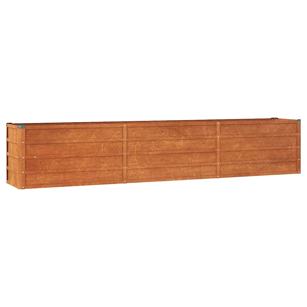 vidaXL Carré potager Rouille 240x40x45 cm Acier Corten
