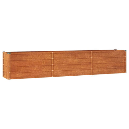 vidaXL Carré potager Rouille 240x40x45 cm Acier Corten