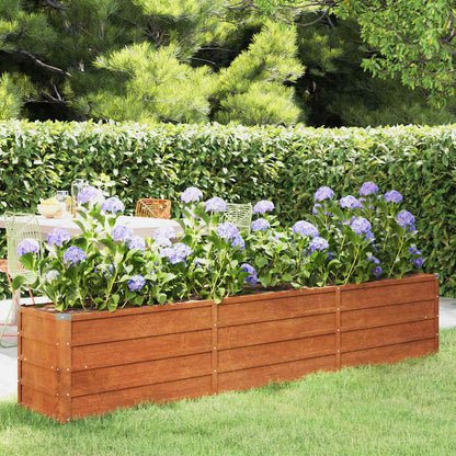 vidaXL Carré potager Rouille 240x40x45 cm Acier Corten