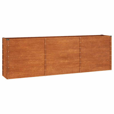 vidaXL Jardinière surélevée Rouillée 240x40x77 cm Acier Corten