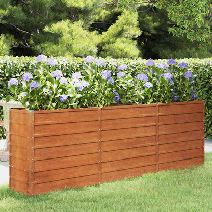 vidaXL Jardinière surélevée Rouillée 240x40x77 cm Acier Corten