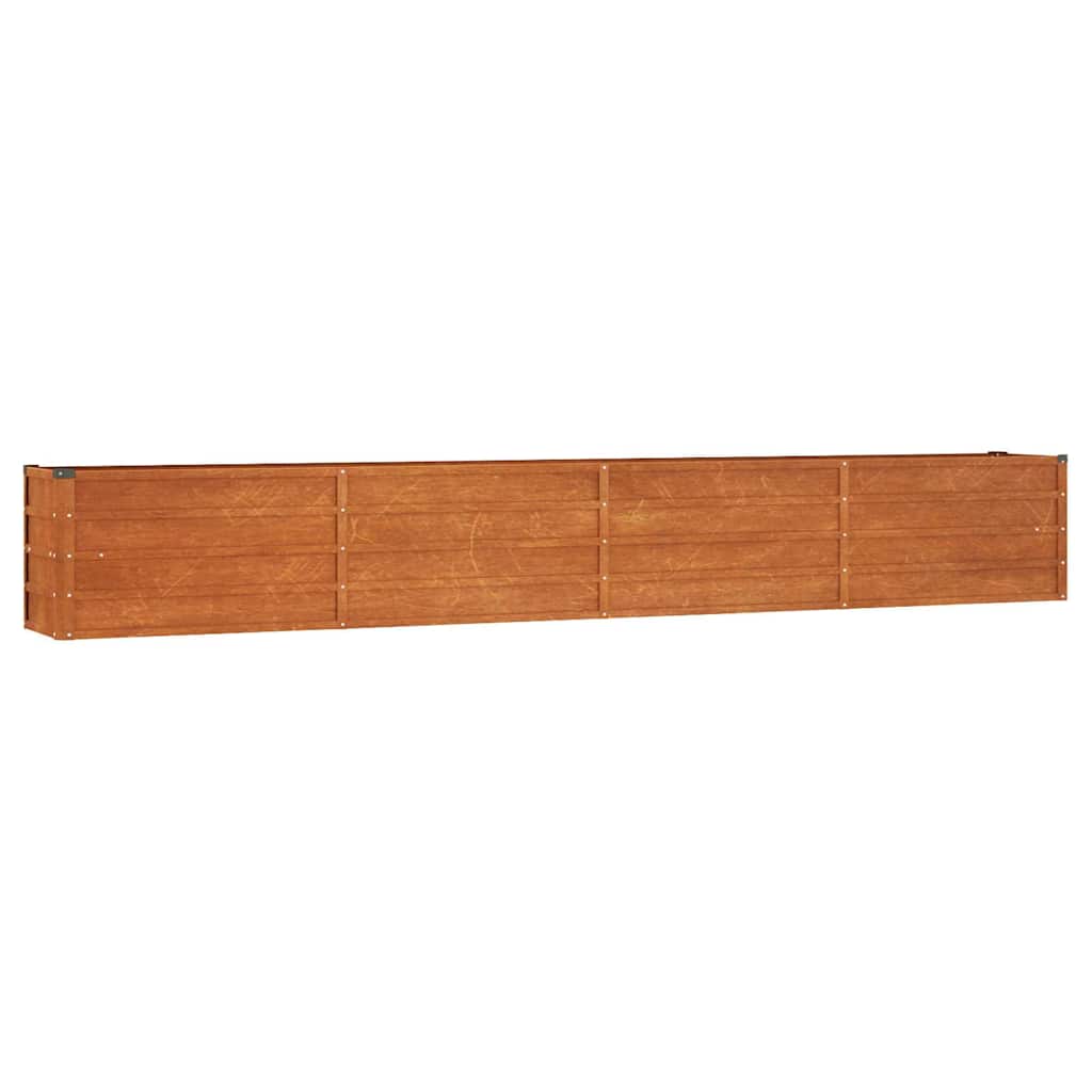 vidaXL Carré potager rouillé 320x40x45 cm acier Corten