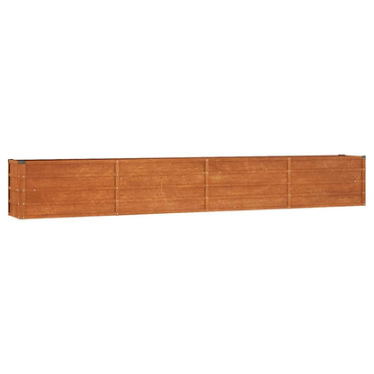 vidaXL Carré potager rouillé 320x40x45 cm acier Corten