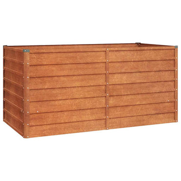 vidaXL Carré potager rouillé 160x80x77 cm Acier Corten