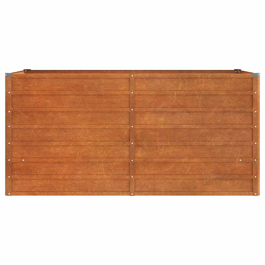 vidaXL Carré potager rouillé 160x80x77 cm Acier Corten