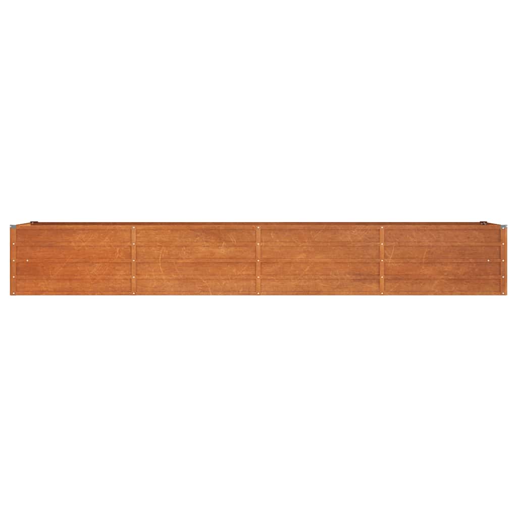 vidaXL Carré potager rouillé 320x80x45 cm Acier Corten