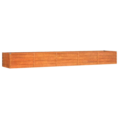 vidaXL Jardinière surélevée rouille 400x80x45 cm acier Corten