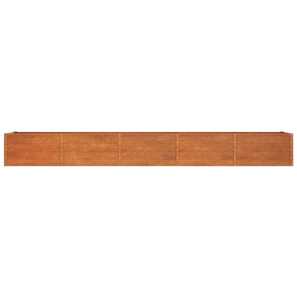 vidaXL Jardinière surélevée rouille 400x80x45 cm acier Corten