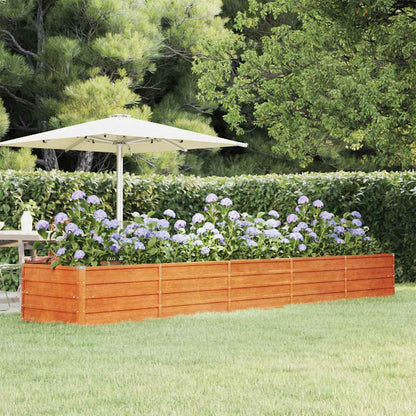 vidaXL Jardinière surélevée rouille 400x80x45 cm acier Corten