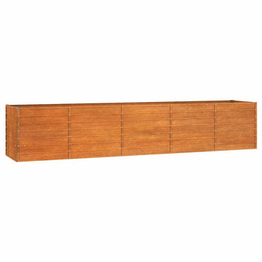 vidaXL Carré potager rouillé 400x80x77 cm Acier Corten