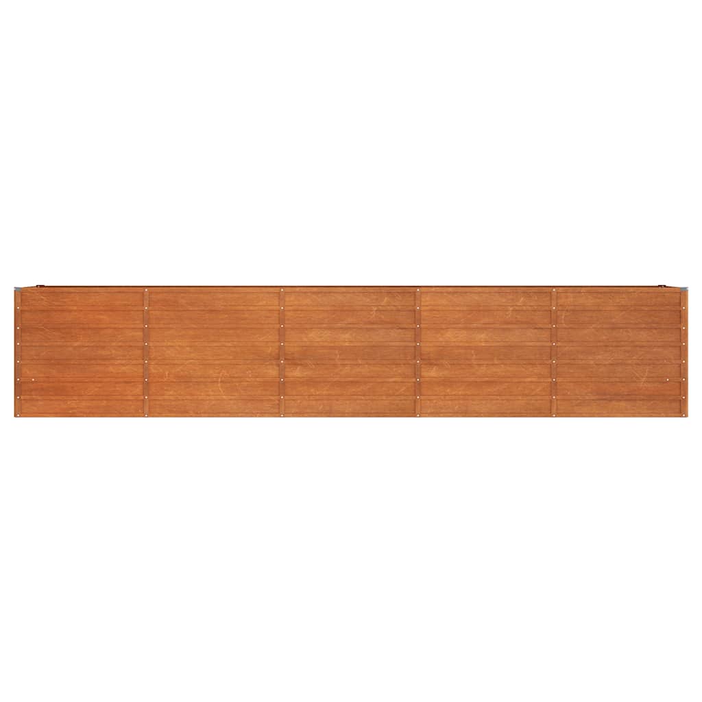 vidaXL Carré potager rouillé 400x80x77 cm Acier Corten