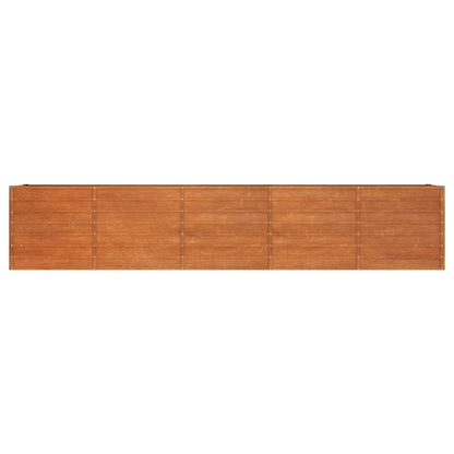 vidaXL Carré potager rouillé 400x80x77 cm Acier Corten