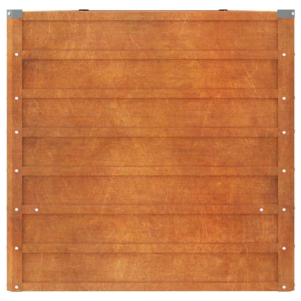 vidaXL Carré potager rouillé 400x80x77 cm Acier Corten