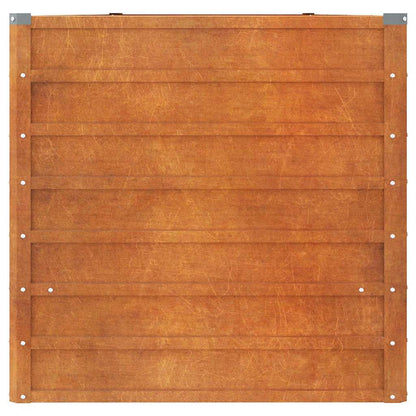 vidaXL Carré potager rouillé 400x80x77 cm Acier Corten