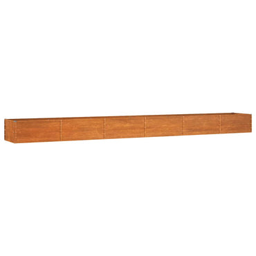 vidaXL Carré potager Rouille 600x80x45 cm Acier Corten