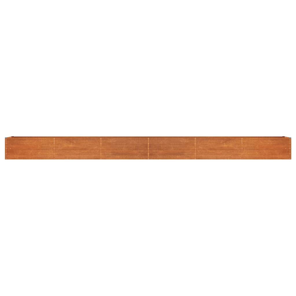 vidaXL Carré potager Rouille 600x80x45 cm Acier Corten