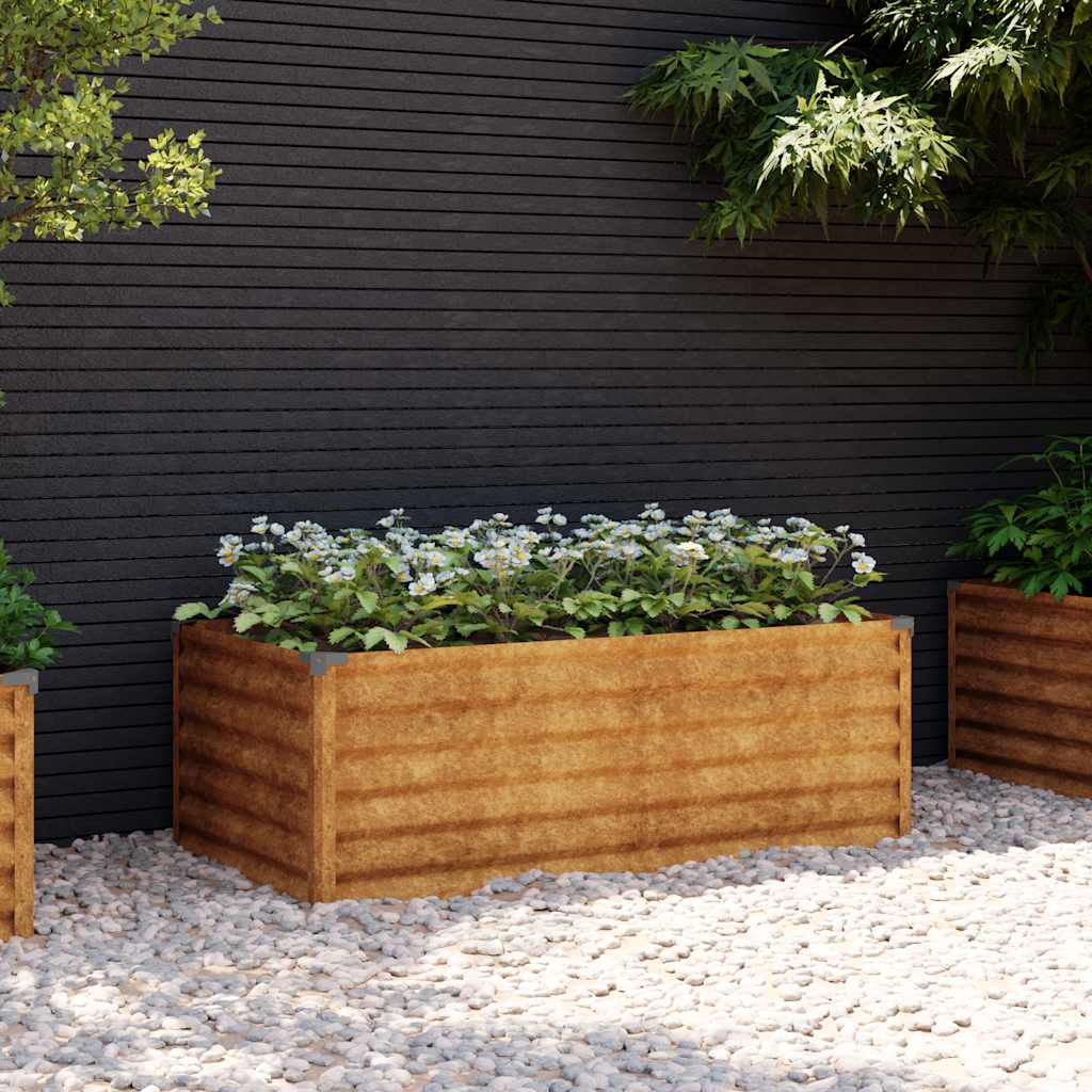 vidaXL Garten-Hochbeet 100 x 50 x 36 cm Cortenstahl