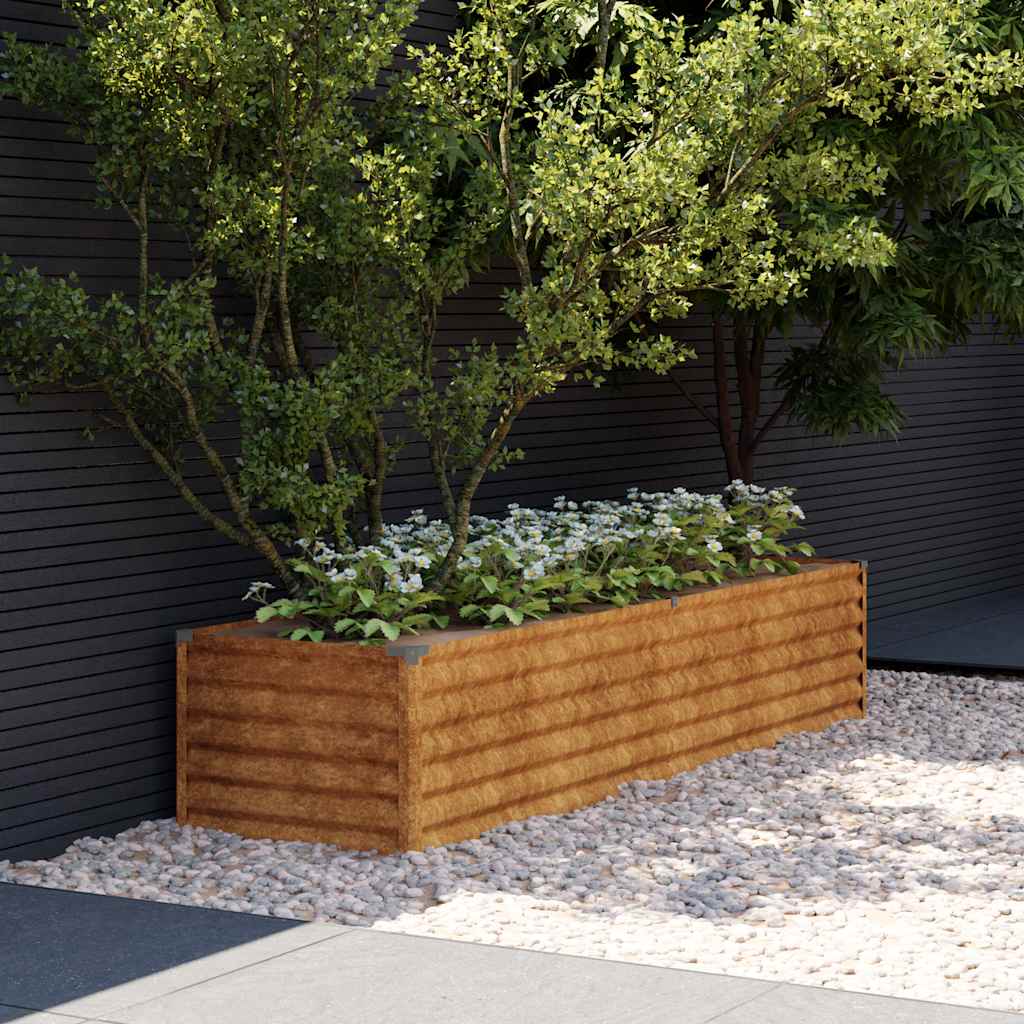 vidaXL Garten-Hochbeet 194 x 50 x 36 cm Cortenstahl