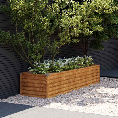 vidaXL Garten-Hochbeet 194 x 50 x 36 cm Cortenstahl