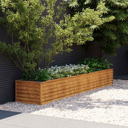 vidaXL Garten-Hochbeet 291 x 50 x 36 cm Cortenstahl