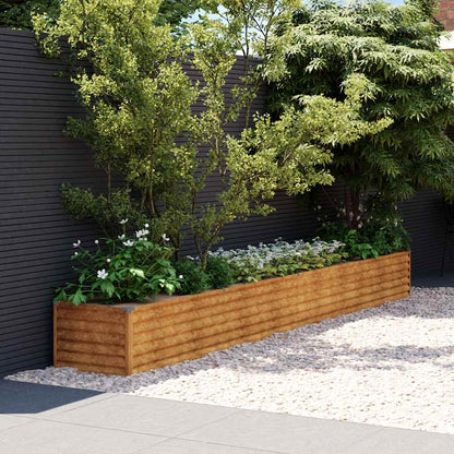 vidaXL Garten-Hochbeet 386 x 50 x 36 cm Cortenstahl