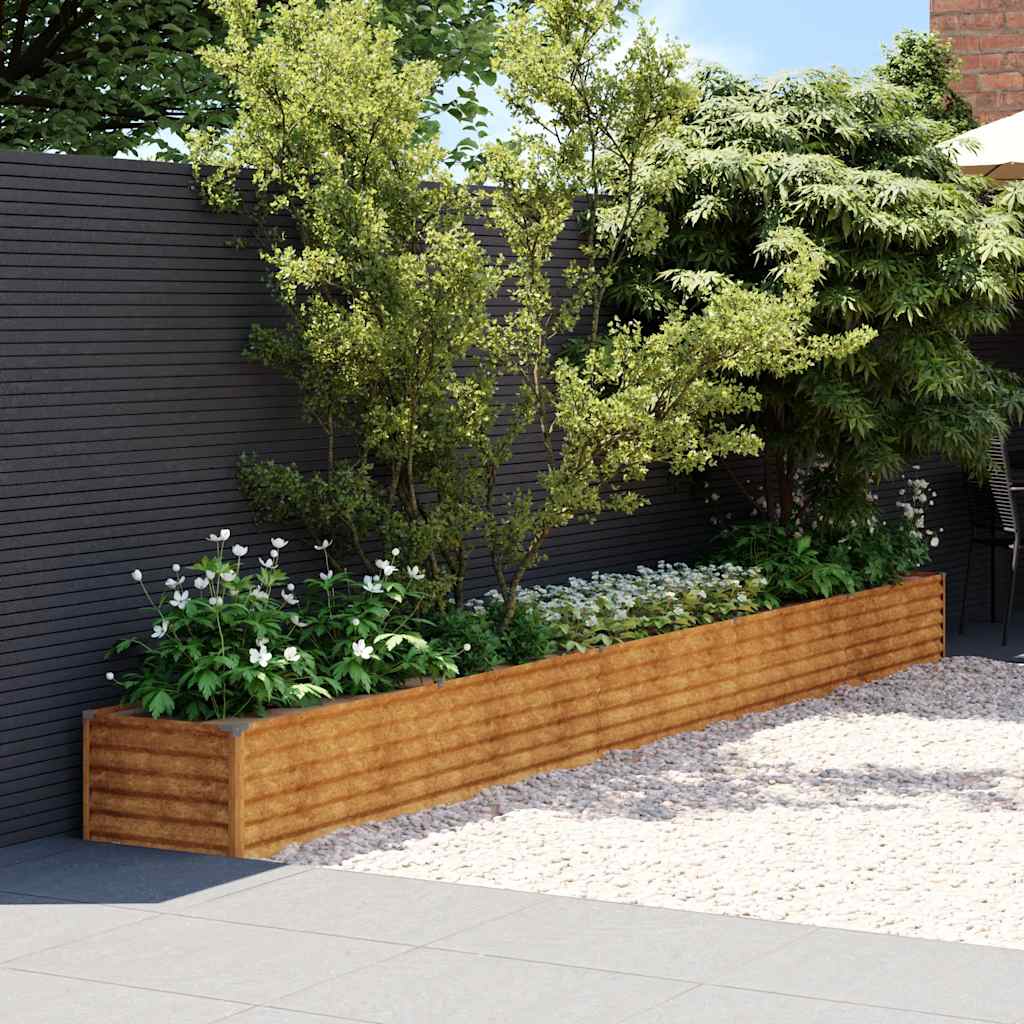 vidaXL Garten-Hochbeet 482 x 50 x 36 cm Cortenstahl