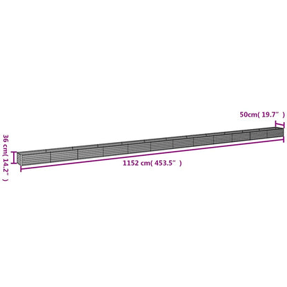 vidaXL Hochbeet 1152x50x36 cm Cortenstahl