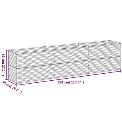 vidaXL Garten-Hochbeet 291 x 50 x 69 cm Cortenstahl