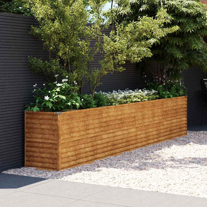 vidaXL Garten-Hochbeet 385 x 50 x 69 cm Cortenstahl