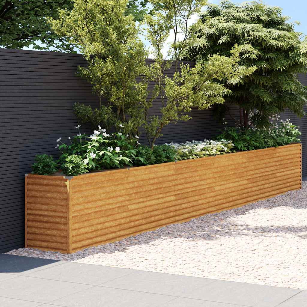 vidaXL Garten-Hochbeet 578 x 50 x 69 cm Cortenstahl