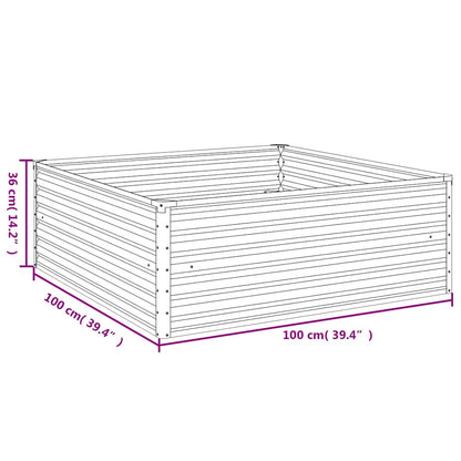 vidaXL Hochbeet 100x100x36 cm Cortenstahl