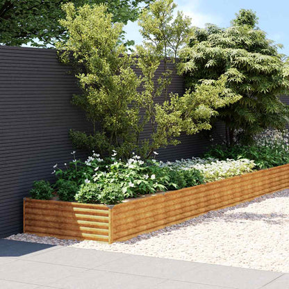 vidaXL Hochbeet 579x100x36 cm Cortenstahl