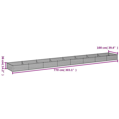 vidaXL Hochbeet 770x100x36 cm Cortenstahl