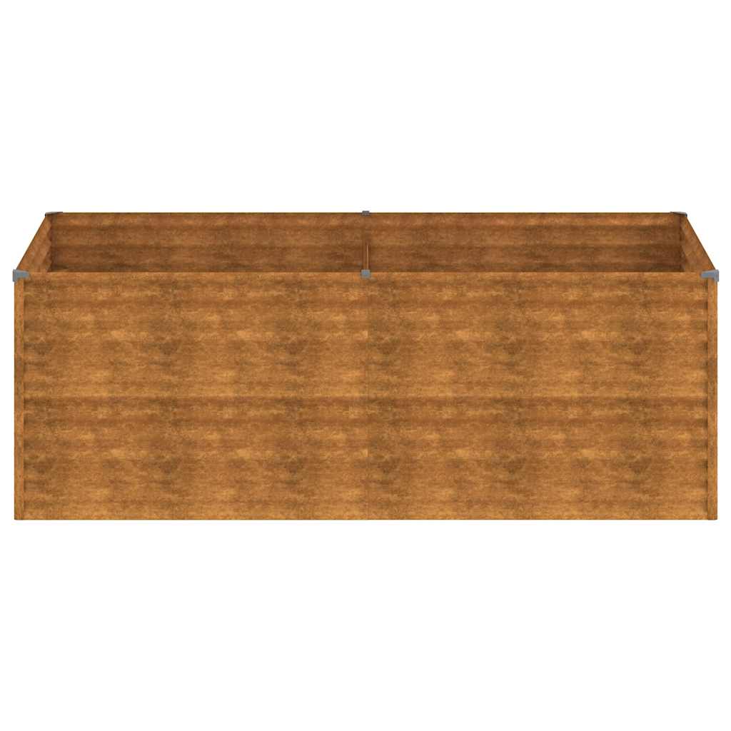 vidaXL Carré potager 196x100x69 cm acier Corten