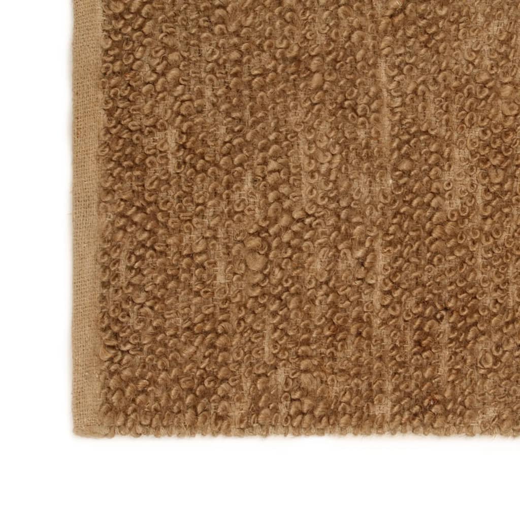vidaXL Tapis bouclé fait à la main 80x160 cm Jute et coton