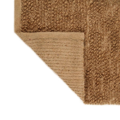 vidaXL Tapis bouclé fait à la main 80x160 cm Jute et coton
