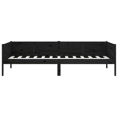 Tagesbett Schwarz Massivholz Kiefer 90x190 cm