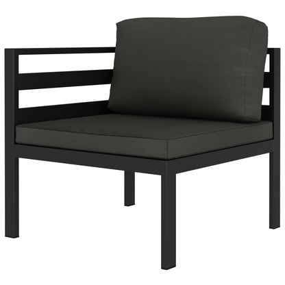 vidaXL Salon de jardin 4 pcs avec coussins aluminium anthracite