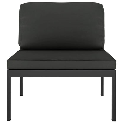 vidaXL Salon de jardin 4 pcs avec coussins aluminium anthracite